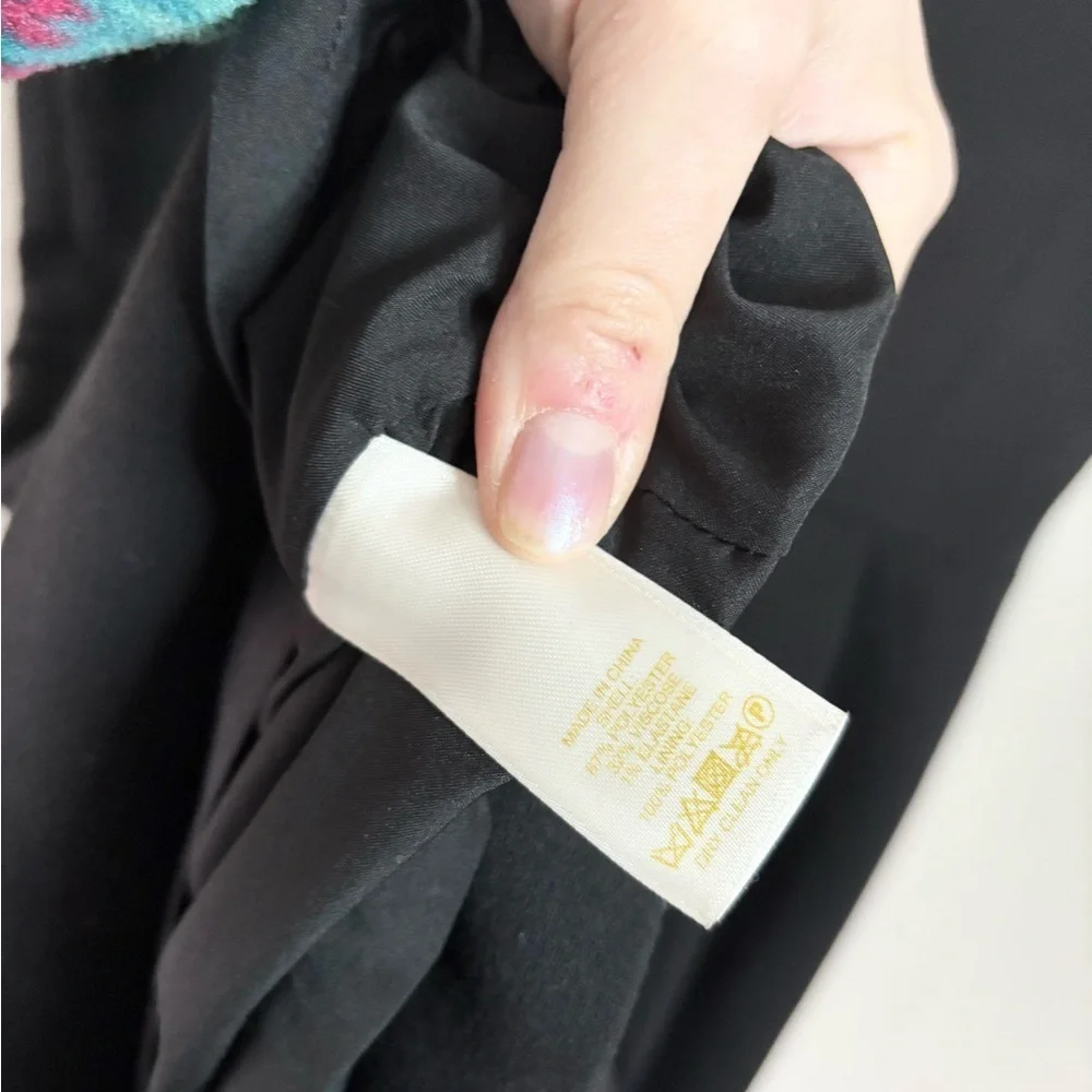 Kate Spade black crewneck sheath dress zipper back gold size 8 career cocktail
